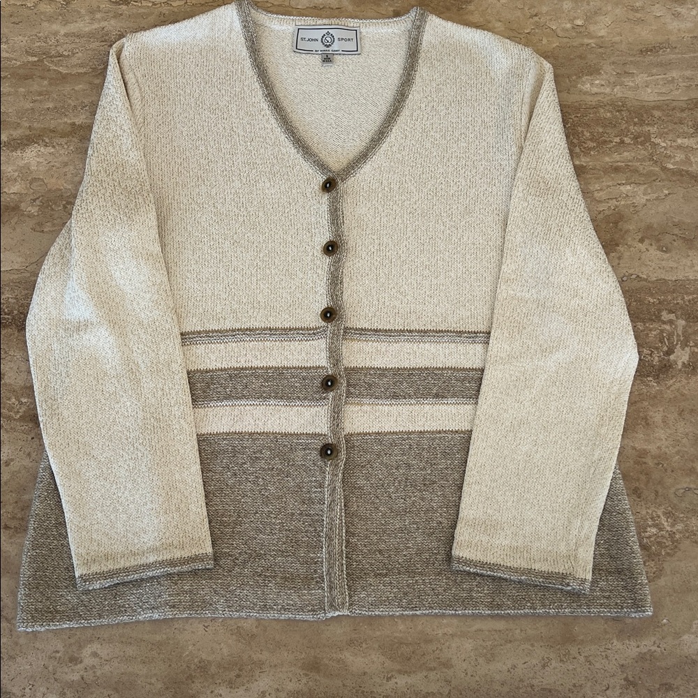St. John Sport metallic cardigan